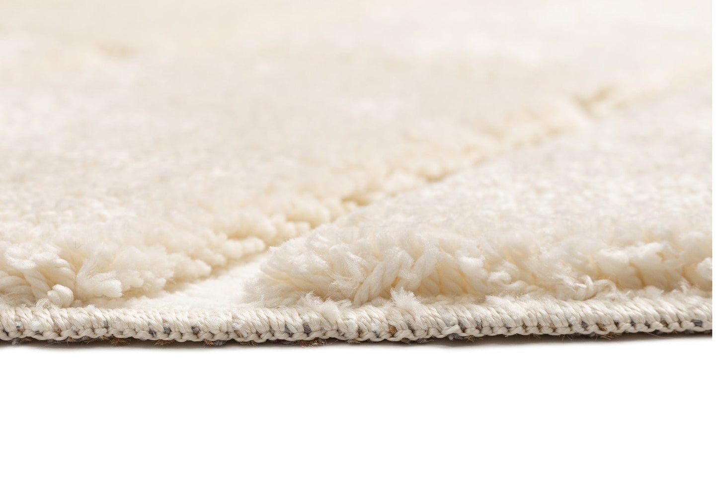 Nalu Ivory Geometric Round Rug