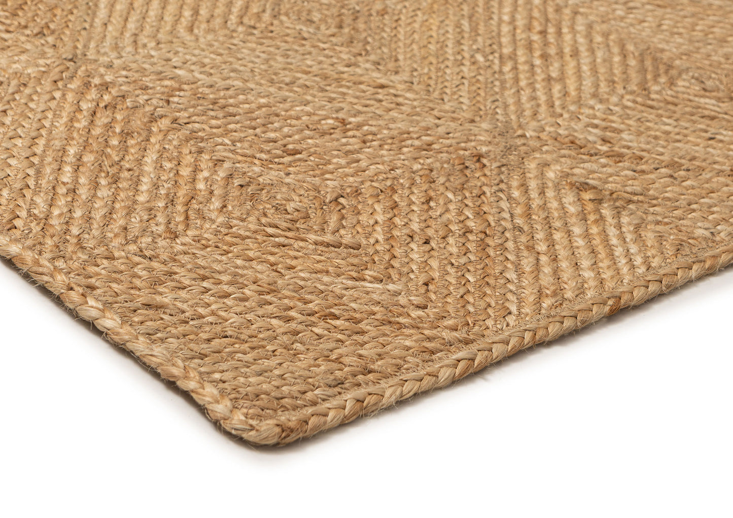 Nashira Natural Brown Diamond Jute Rug