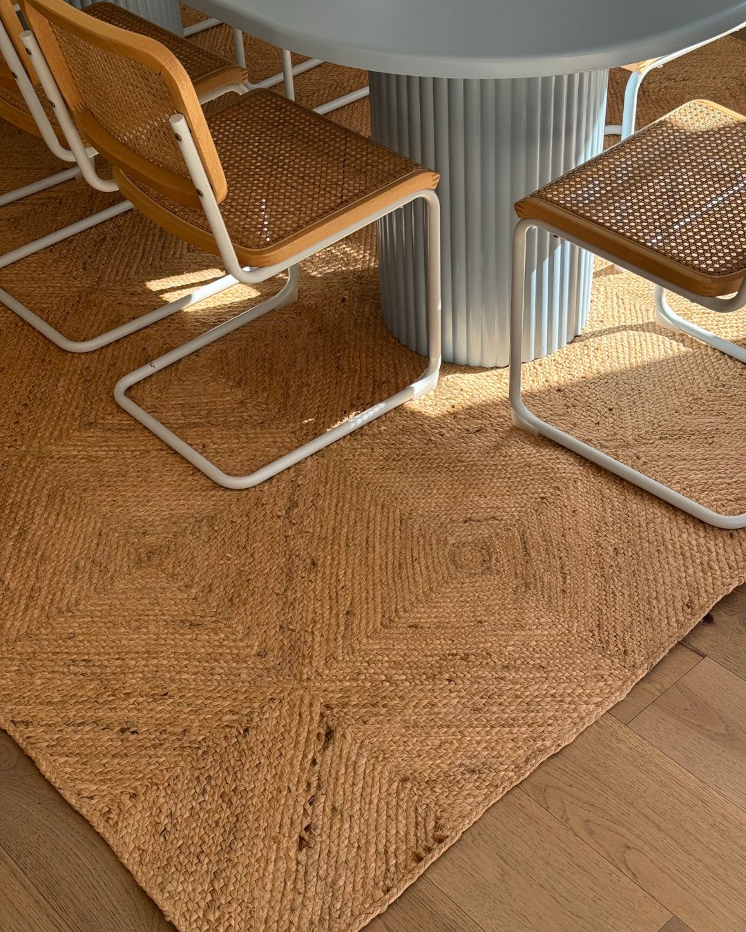 Nashira Natural Brown Diamond Jute Rug