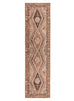 Necha Beige and Brown Tribal Washable Runner Rug