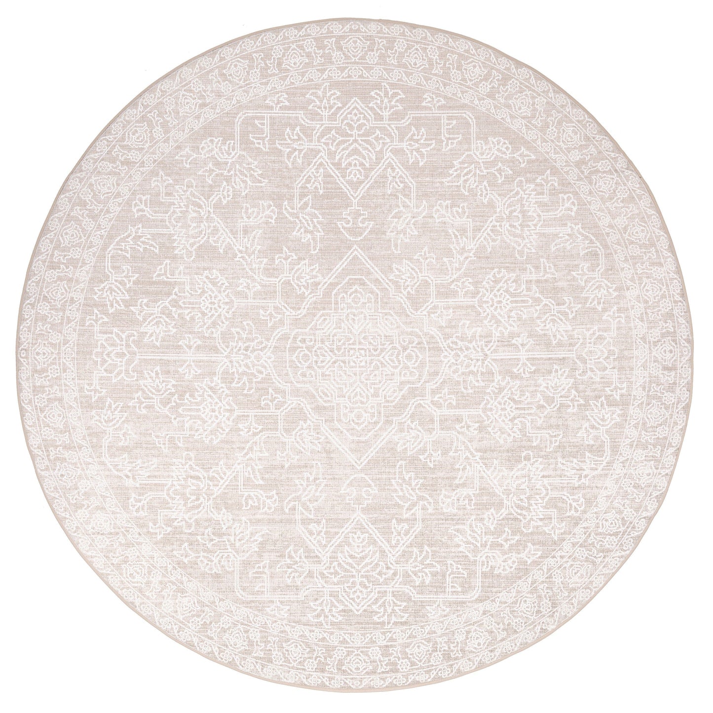 Neci Neutral Cream Plush Rollie Pollie Round Playmat