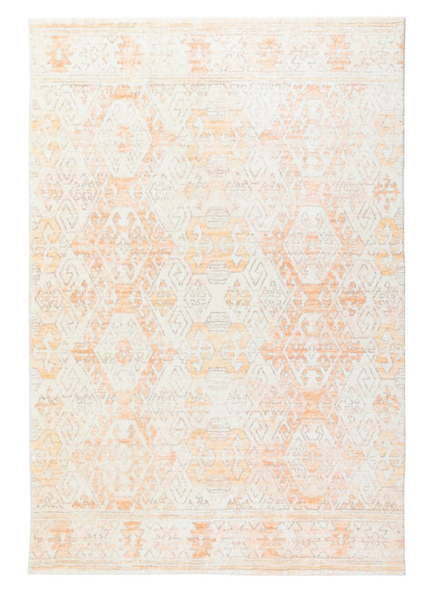 Neride Orange and Cream Tribal Washable Rug *NO RETURNS UNLESS FAULTY