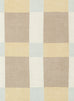 Nice Beige Sand and Sky Blue Checkered Indoor Outdoor Rug