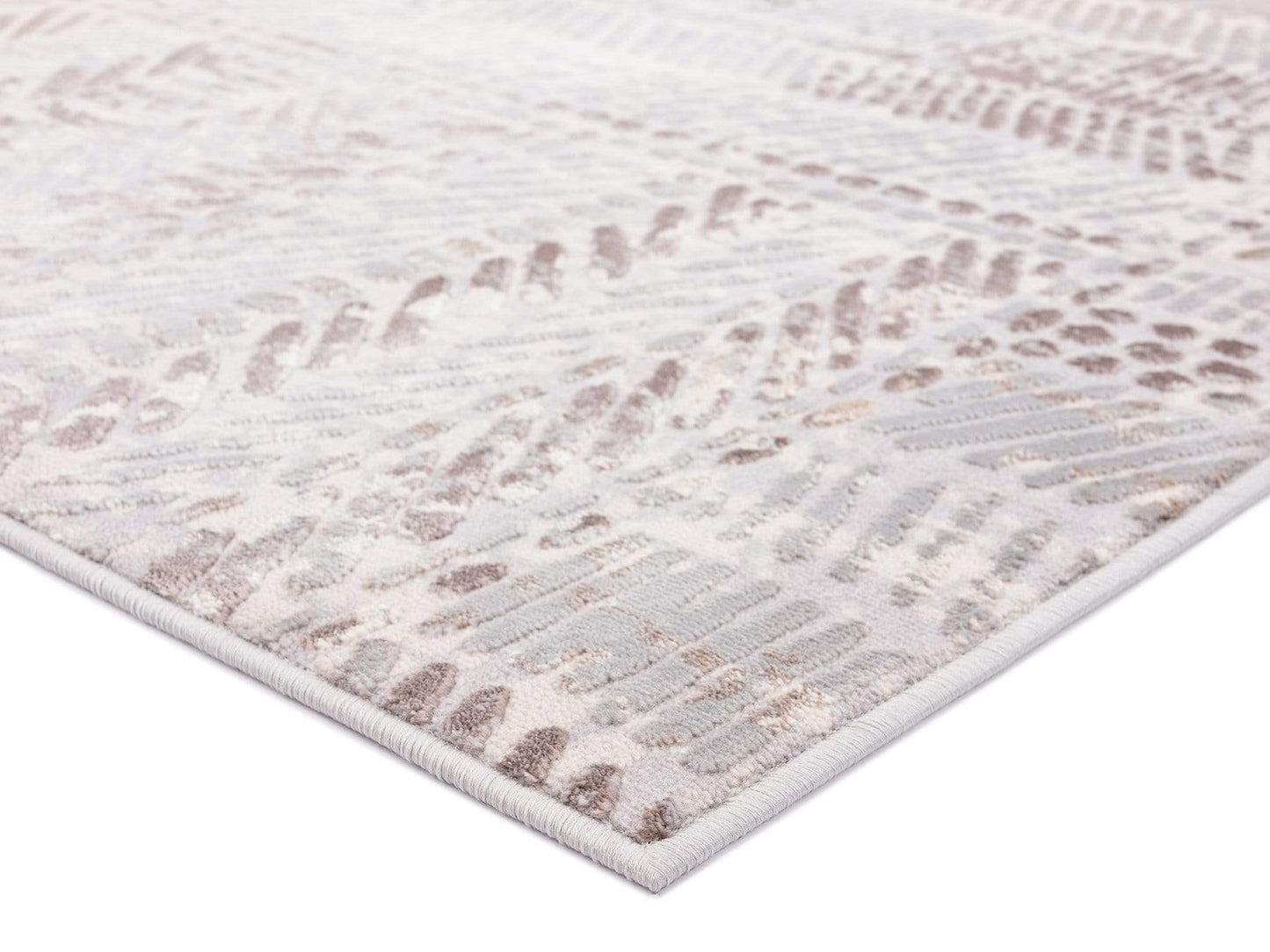 Nishem Brown Grey And Ivory Distressed Tribal Rug
