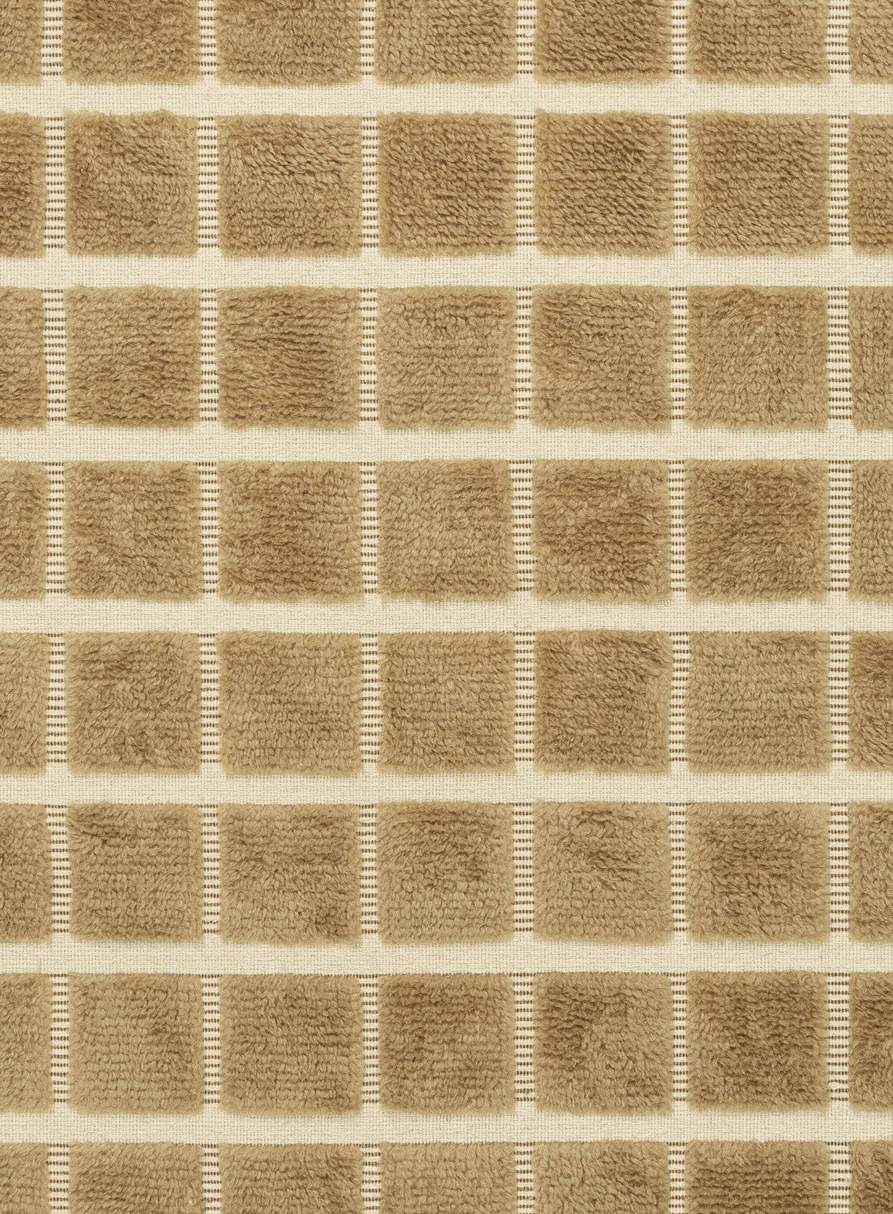 Oaklynn Chocolate Handloom Grid Wool Rug