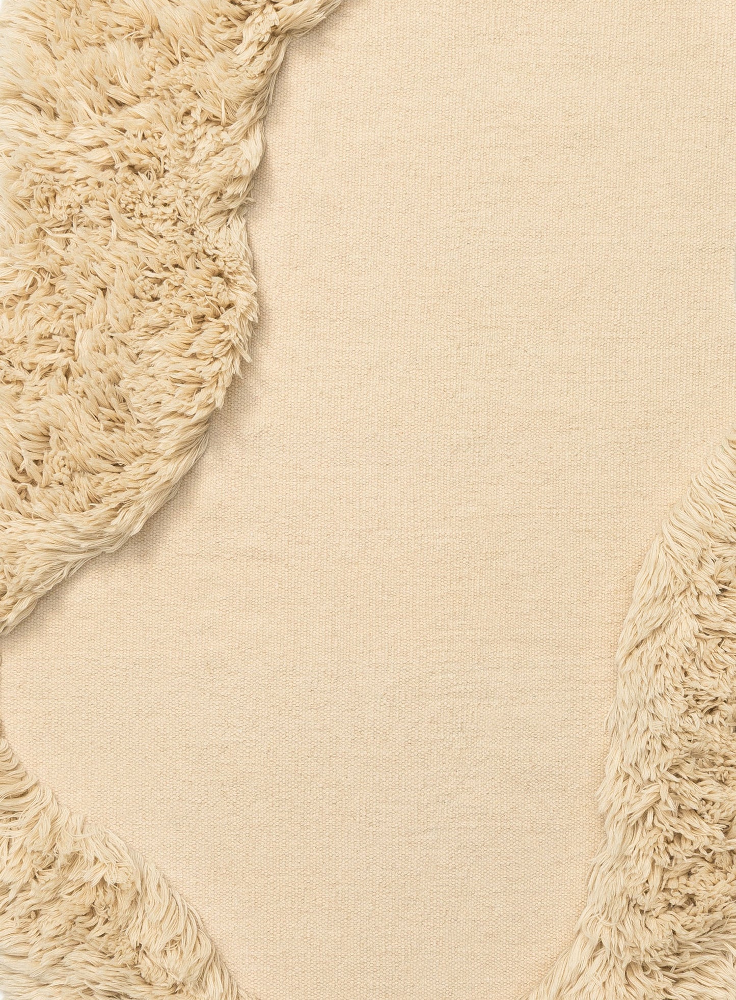 Ondria Beige Shag Wool Rug