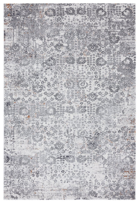 Ophelia Stone Grey Traditional Distressed Medallion Rug *NO RETURNS UNLESS FAULTY