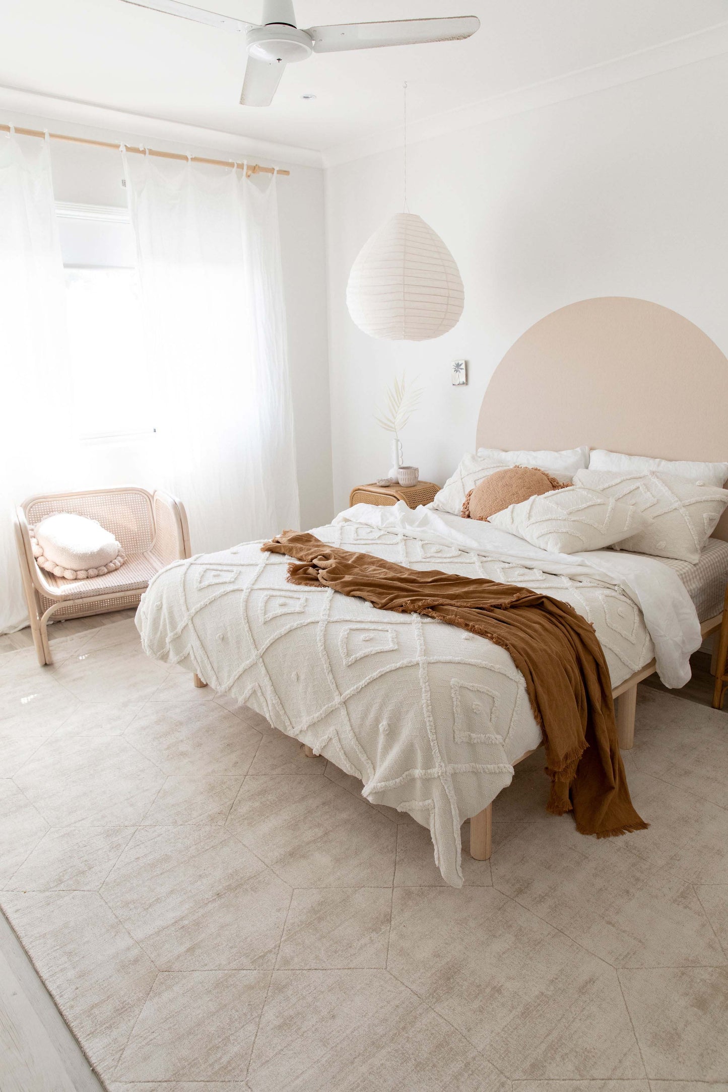 Parker Beige and Ivory Geometric Viscose Rug