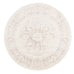 Patina Cream and Beige Distressed Washable Round Rug