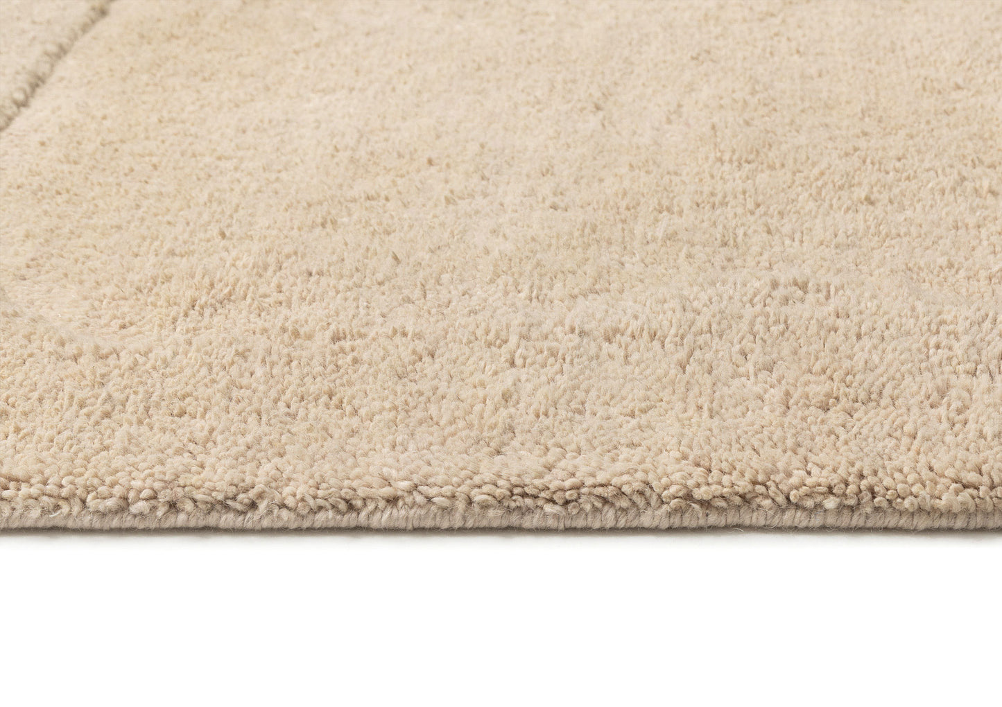 Pattie Cream Wiggle Border Wool Rug