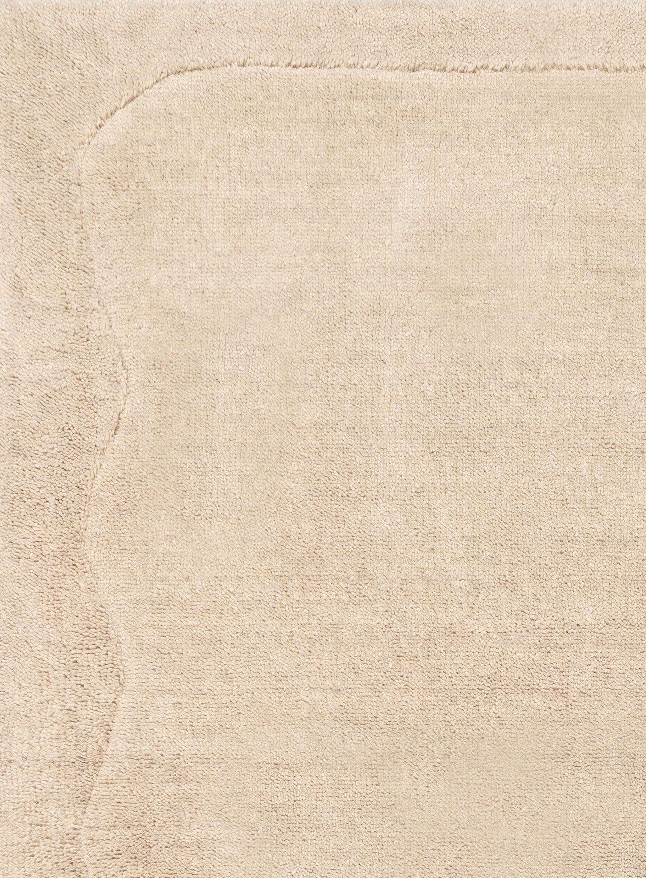 Pattie Cream Wiggle Border Wool Rug
