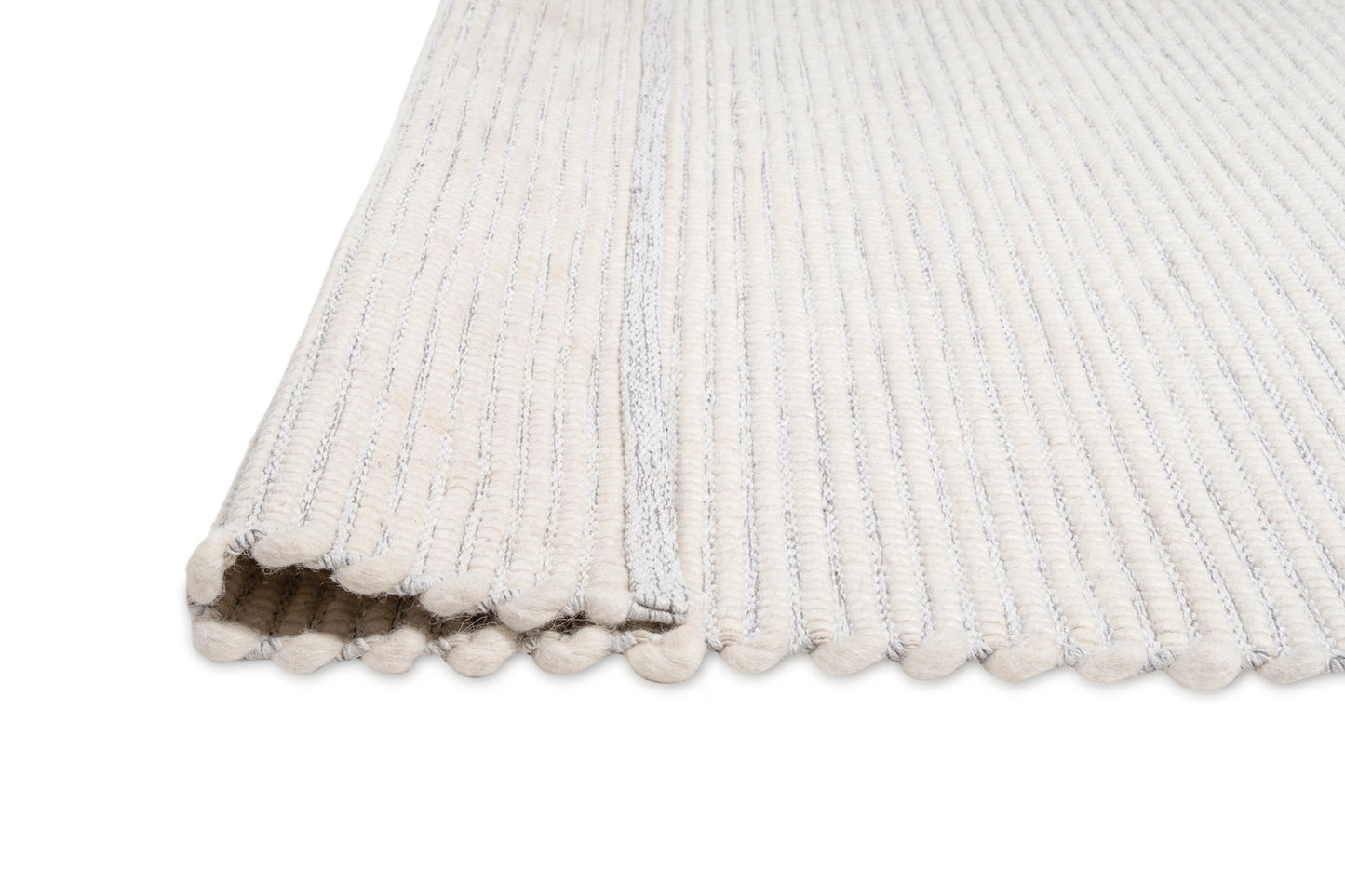 Pella Cream and Grey Textured Flatweave Rug