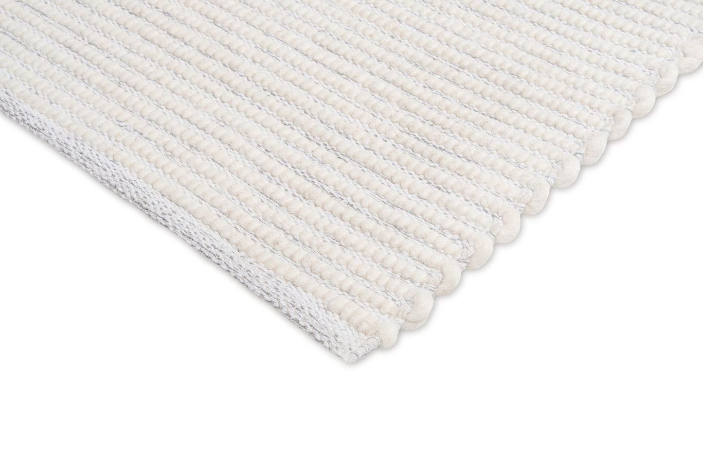 Pella Cream and Grey Textured Flatweave Rug