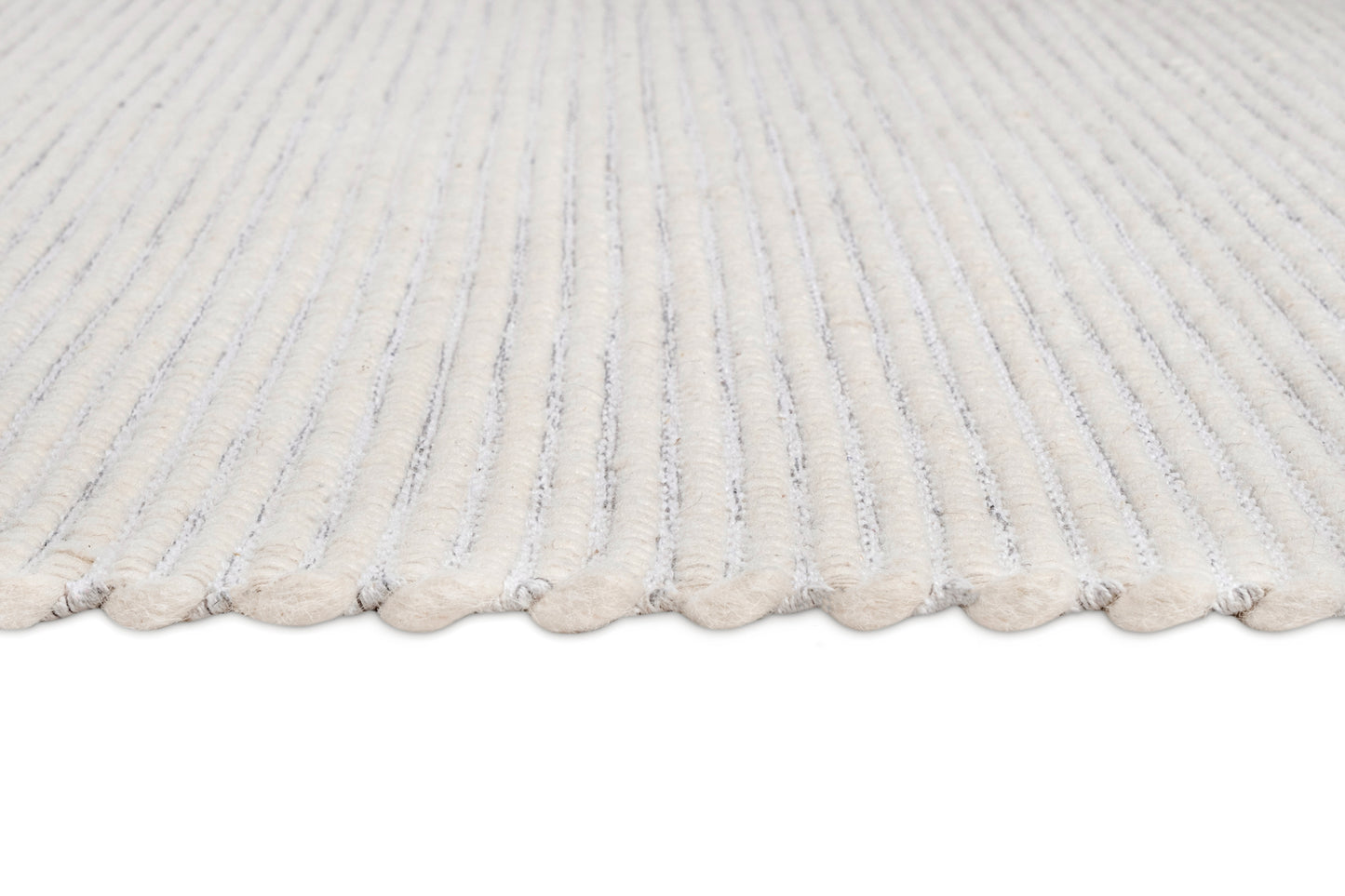 Pella Cream and Grey Textured Flatweave Rug