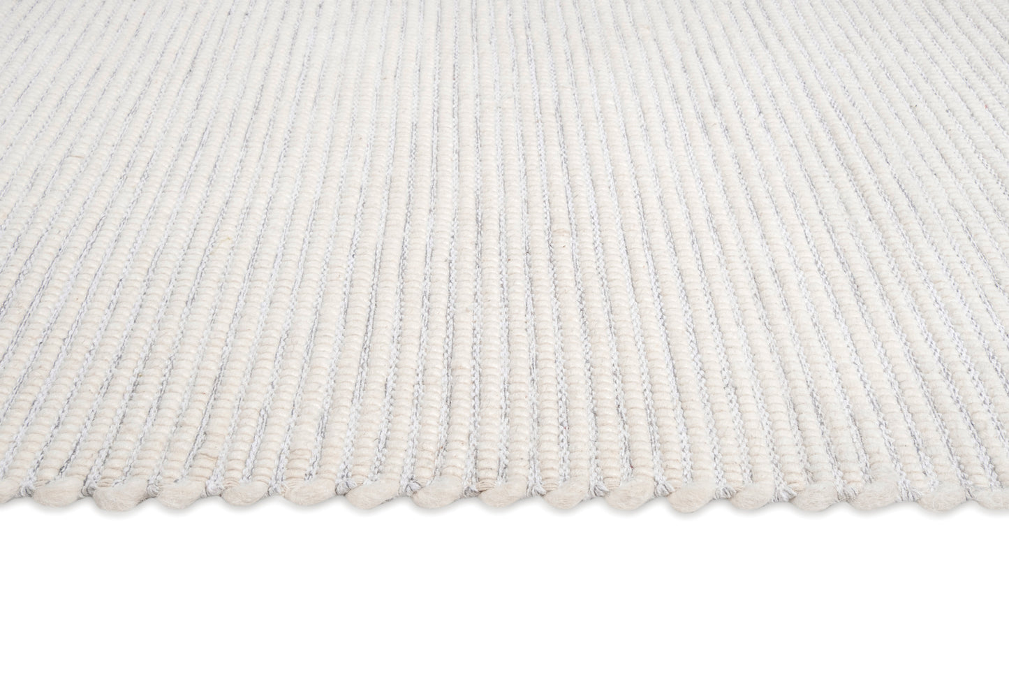 Pella Cream and Grey Textured Flatweave Rug