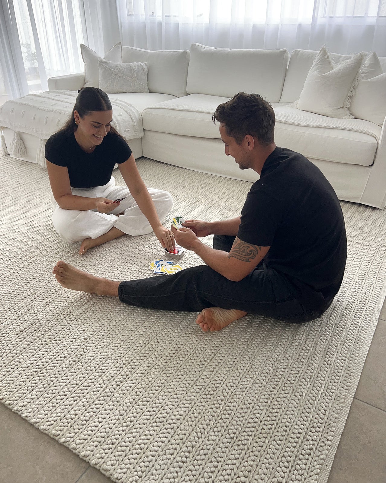 Rafiella Ivory Braided Indoor Outdoor Rug