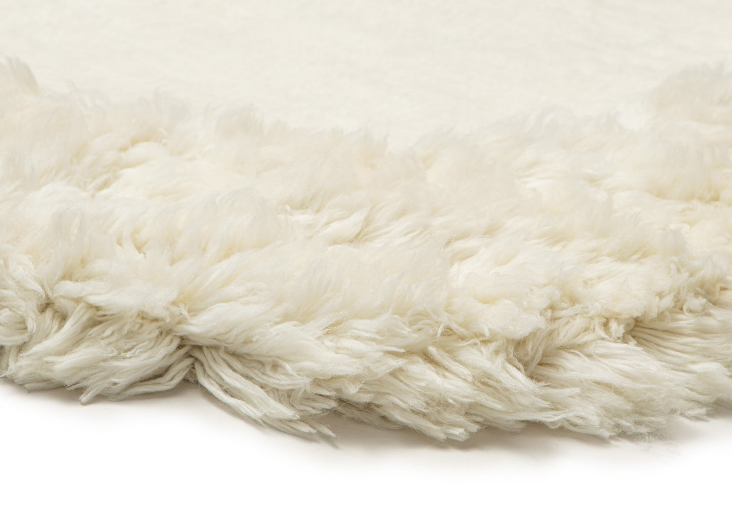 Rannis Natural Cream Oval Shag Rug