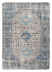 Ranya Blue and Grey Floral Distressed Rug *NO RETURNS UNLESS FAULTY