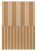 Ravello Warm Beige and Golden Sand Striped Indoor Outdoor Rug
