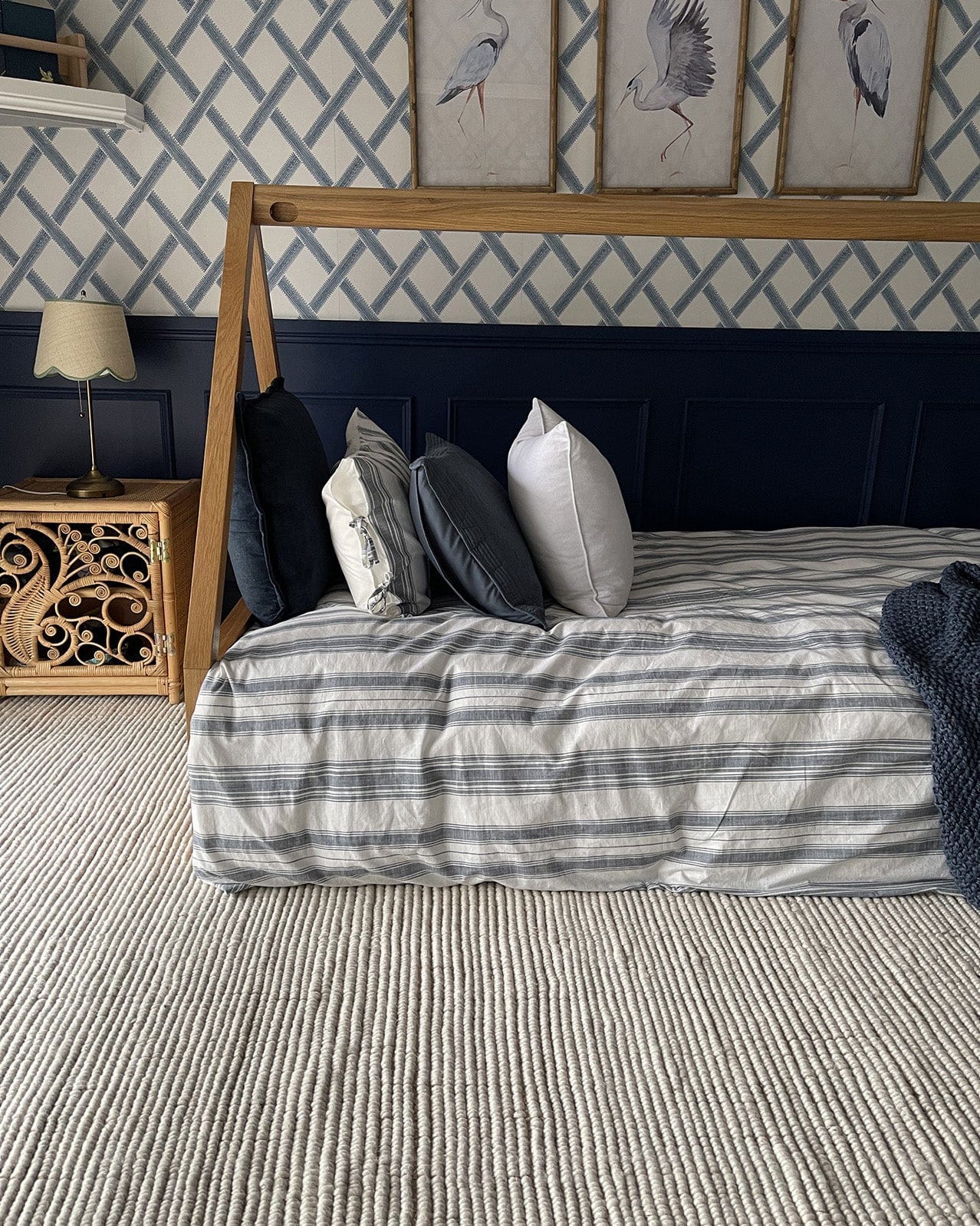 Reema Ivory Cream Jute and Wool Textured Rug