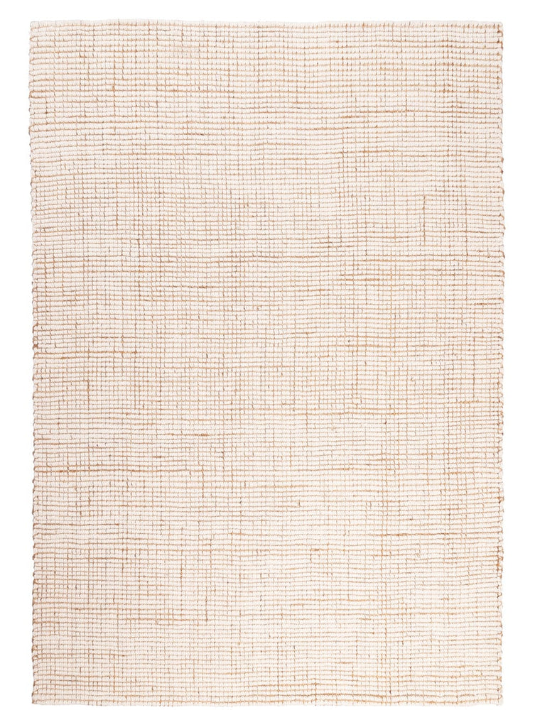 Reema Ivory Cream Jute and Wool Textured Rug