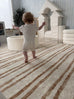 Rhow Neutral Striped Washable Rug