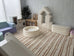 Rhow Neutral Striped Washable Rug