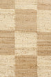 Riley Natural and Bleached Checkered Jute Runner Rug