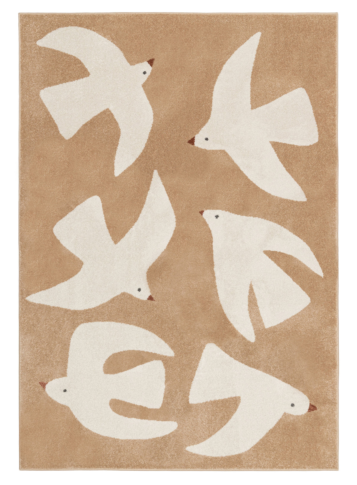 Romina Taupe Bird Rug