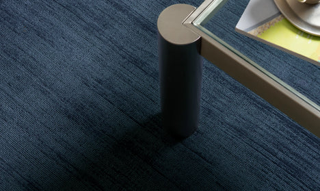 Hallway with stylish rugs