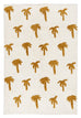 Saffron Mustard Brown Palm Tree Cotton Washable Rug