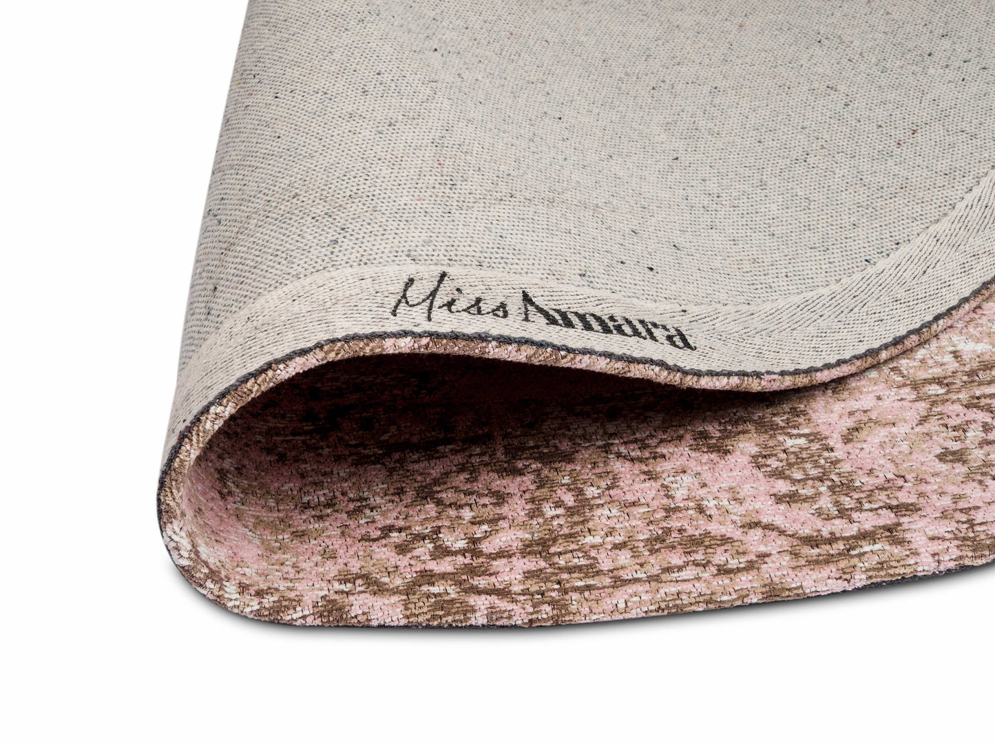 Sahara Turkish Style Pink Distressed Medallion Round Rug