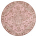 Sahara Turkish Style Pink Distressed Medallion Round Rug