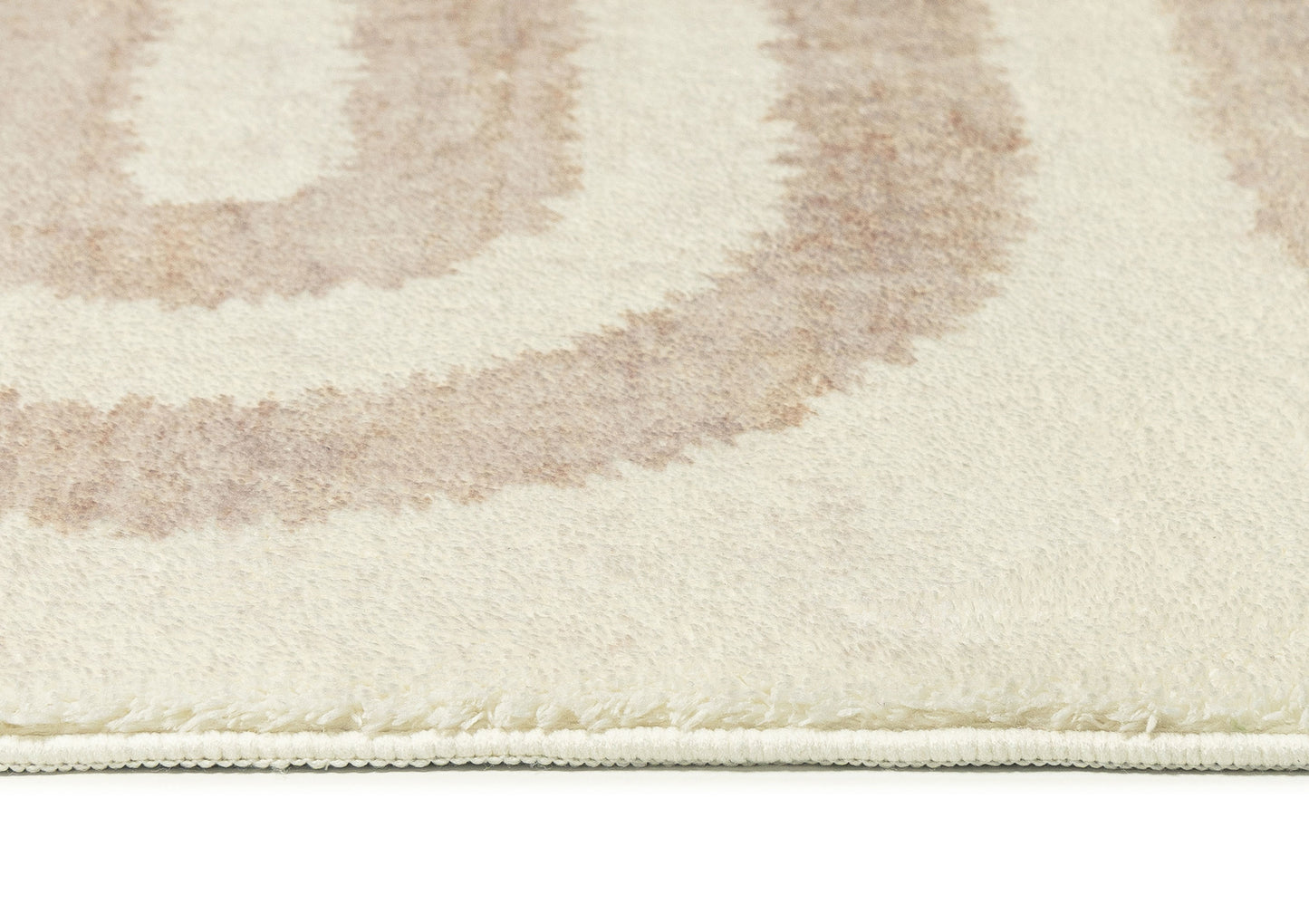Sargola Ivory Curve Pattern Washable Rug
