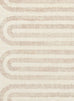 Sargola Ivory Curve Pattern Washable Rug