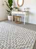 Sarita Ivory and Grey Geometric Textured Rug *NO RETURNS UNLESS FAULTY