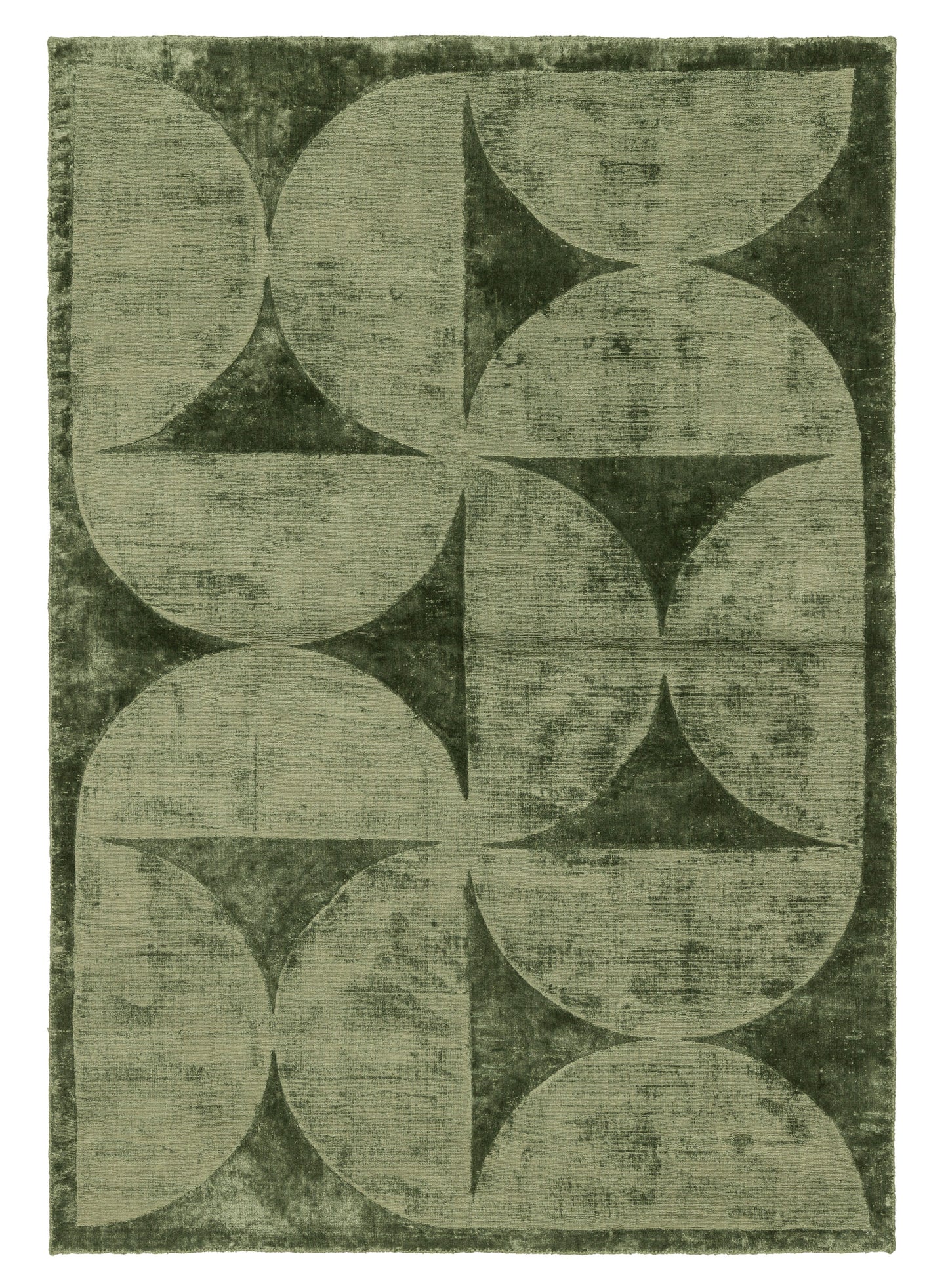 Sefina Green Hourglass Viscose Rug