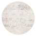 Selita Purple and Grey Distressed Transitional Round Rug