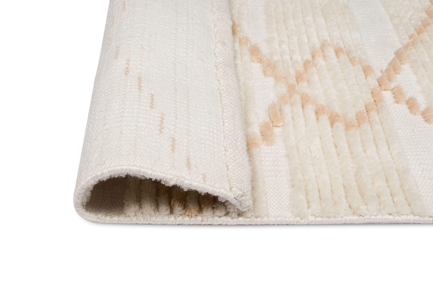 Shona Ivory and Peach Tribal P.E.T Rug