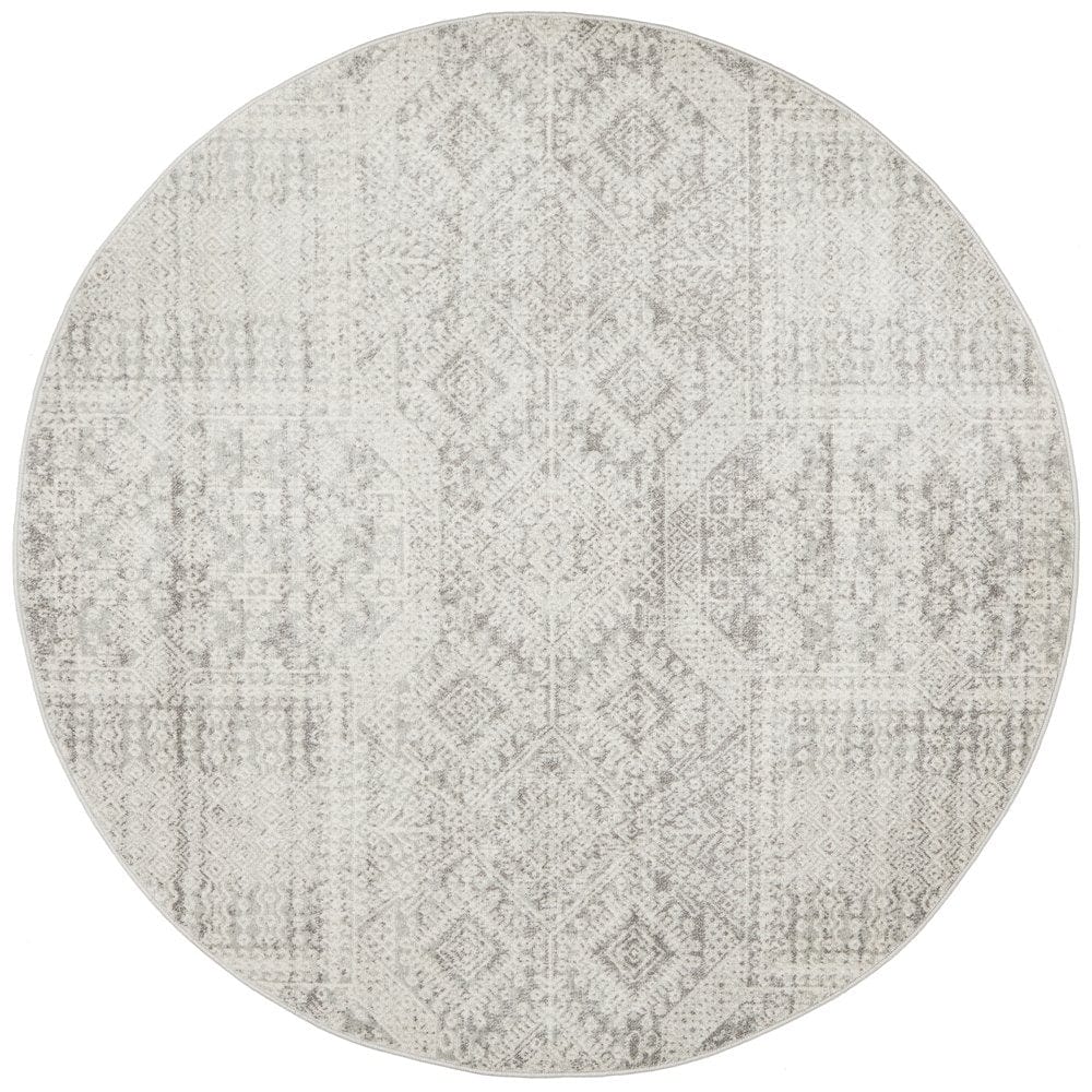 Siraf Grey Transitional Round Rug *NO RETURNS UNLESS FAULTY