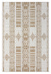 Sitaah Brown and Ivory Tribal Flatweave Indoor Outdoor Rug