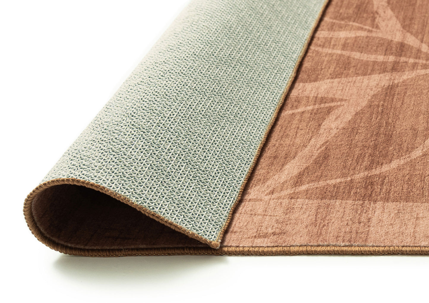 Sitar Rust Floral Washable Rug