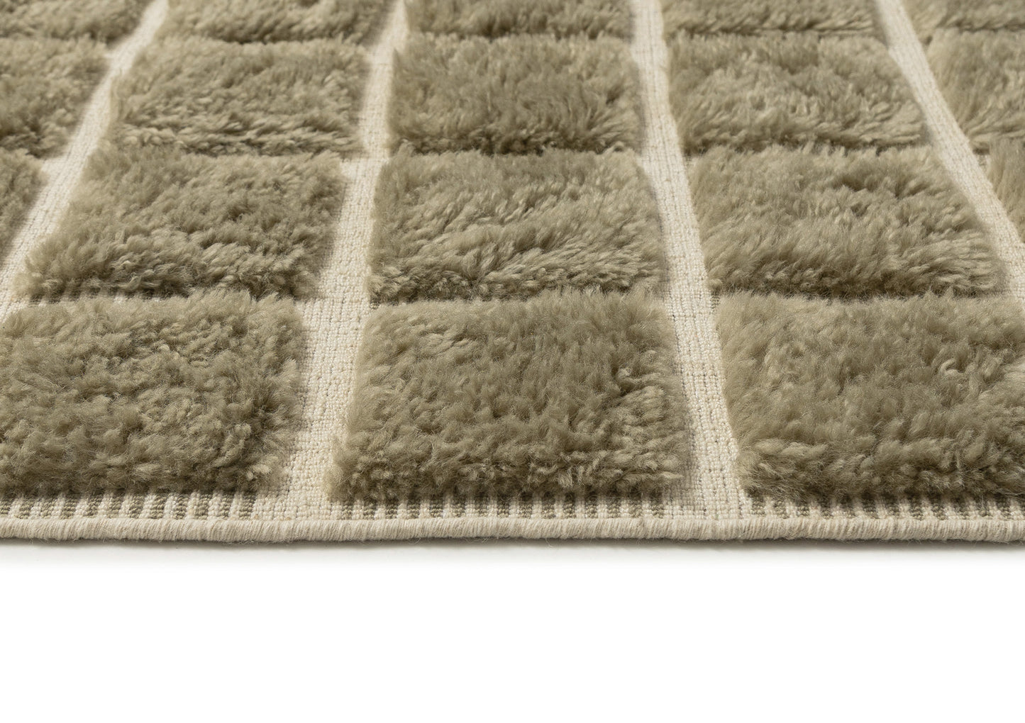 Sondra Green Handloom Grid Wool Rug
