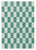 Steffi Blue Green Checkered Washable Rug