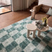 Steffi Green Checkered Washable Rug