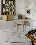 Tahlee Cream and Charcoal Grey Tribal Shag Rug