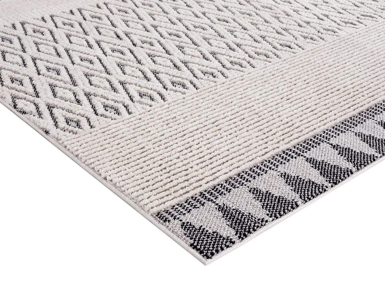 Talia Ivory Black Tribal Rug *NO RETURNS UNLESS FAULTY