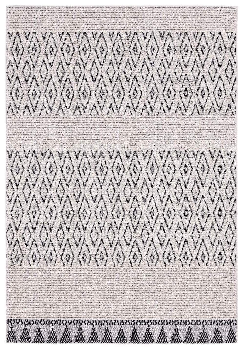 Talia Ivory Black Tribal Rug *NO RETURNS UNLESS FAULTY