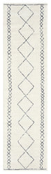 Tamira Grey and Ivory Diamond Tribal Runner Rug*NO RETURNS UNLESS FAULTY