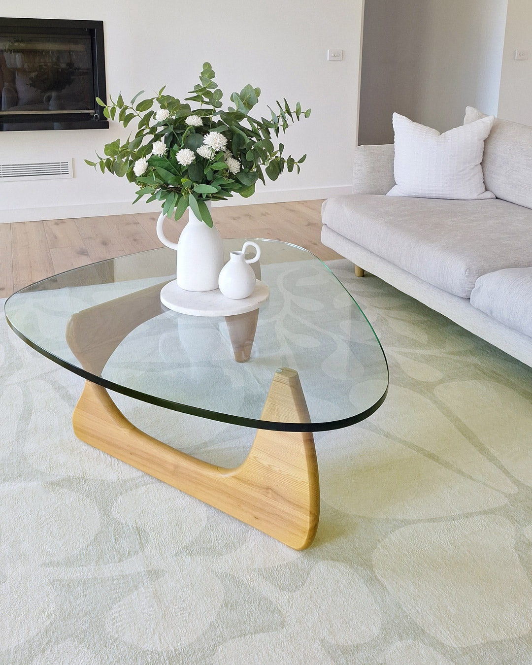 Tani Grey Botanical Washable Rug